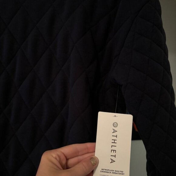 Athleta Retroplush Quilted Crewneck Sweatshirt - Picture 6 of 7